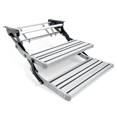 Trailer caravan Welcome Step Aluminum Alloy Folding Step Double-layer C Type B Type Car Pedal RV Modification Accessories