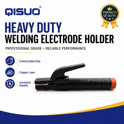 QISUO Heavy Duty Welding Electrode Holder Pure Copper Jaw Insulated Handle MMA Welding Rod Clamp Welder Tool