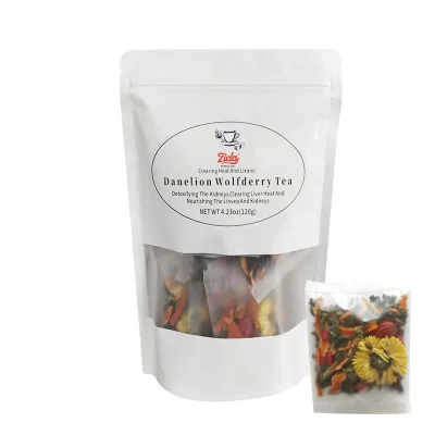 Dandelion Wolfberry Herbal Tea 120g Loose Leaf Fresh Health and Slimming Packed in Bulk Boxes Bags Cups Sachets