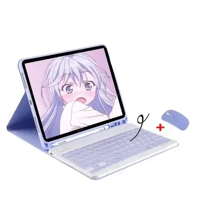 For Mini 6 Custom Language Keyboard Leather Case for 10.2 10. 9 Pro 11 2021 Air 4 3 2 Magnetic With Pencil Holder