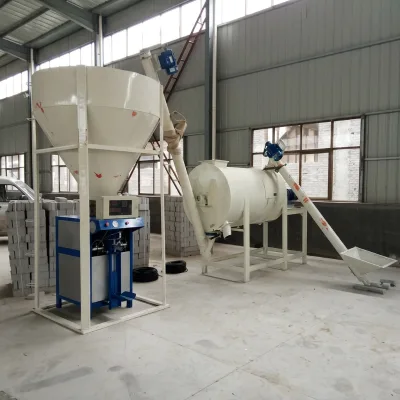 HC Small Screw Type Mixer with Gearbox for Animal Feed Cement Sand Dry Mortar Powder Mixing 1-5 Ton