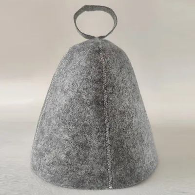 Sauna Hat Wool Felt Anti-Hot Head Protection Cap Cone Shape Banya Steam Bath Russian Spa Heat Resistant Wholesale