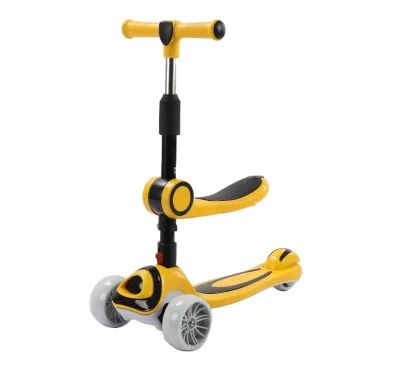 Children's Scooter One Foot Skate Baby's Scooter Can Ride and Slide 3-in-1 Folding Toy for 2-6-9-year-old Children