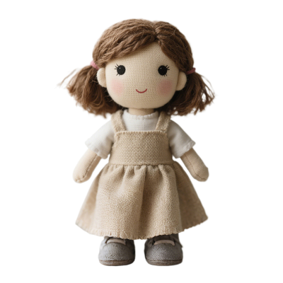 New Linen Rag Doll Custom Stuffed Custom Plush Rag Doll With Cute Emothion for Girls