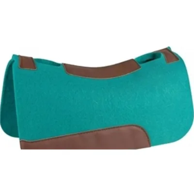Premium Customizable Pink Western Saddle Pad with Wool and Synthetic Leather Patches
