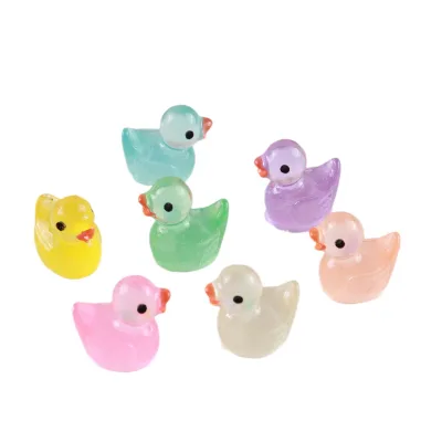 Yellow Duckling Statue Mini Resin Duck Garden Micro Landscape Aquarium Toy House Potted Plants Decoration