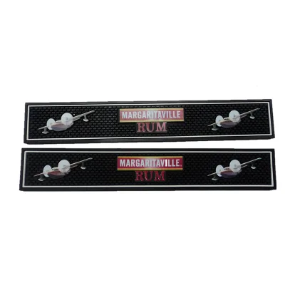 Barmat Customized Logo Anti-slip Rubber Bar Spill Mat Promotional Service Mat Soft PVC Bar Beer Mat