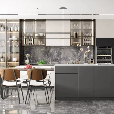 Good Price High End European Style Wall Mounted Classic Wall Cabinet Kitchen