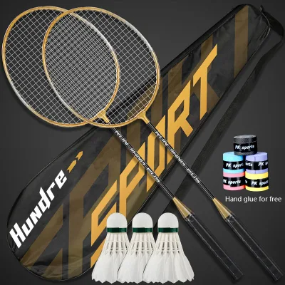 Customized Hard Iron Alloy Badminton Racket Set for Sale