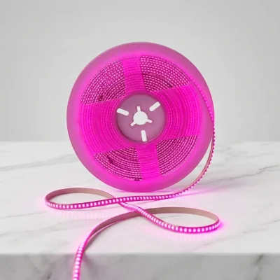 DC 24V/12V COB 3MM/5MM/8MM pink LED Strip for TV Gardens Courtyards Villas Balconies Hotels KTV Venues. High CRI 90 Dimmable