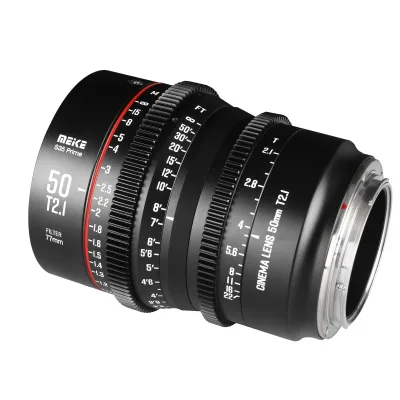 MEKE New Hot Seller Lens50MmT2.1Frame Cinema Camera Lens for RedKomodo,BMPCC6K,BMPCC6K Pro,ZCamS6, AndFS5II,C70
