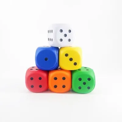 Custom Printed 6 Sided Pu Foam 15cm Large Dice Workout Accessories Fitness Cube Multifunction Dice for Games Exercise Dice