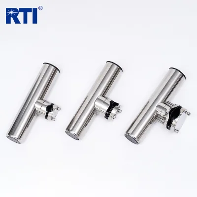 Best Selling Marine Stainless Steel Mirror Polished Swivel Outrigger Rod Bracket T Shape Adjustable Fishing Rod Bracket