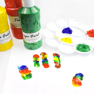 Non-Toxic Water Based Washable Finger Paint for Kids Painting and Drawing