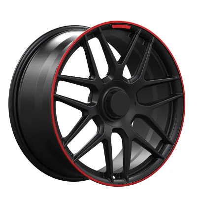 19" 20" 21" 5X114.3 5X108 Red Lip Gloss Spoke 1-PC Forged Aluminum Alloy Rims