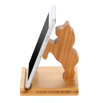Cell Phone Stand Wood Ipad Stand and Cute Phone Holder Bamboo Desk Accessories Horse Cellphone Holder Stand Wooden Holder