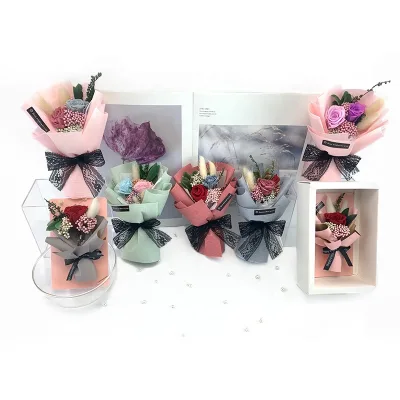 Teachers Day Thanksgiving Gift Set Immortal Everlasting Roses Flower Baby Bouquet for Teacher Parents