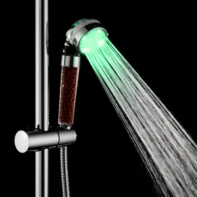 LED Shower Water Faucet Tap Flower Sprinkler Head Filter Wall Hung Show Rain Shower Colorful LED Head With Color-Changing