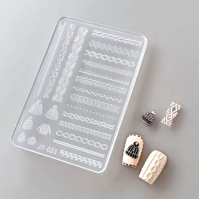 Reusable Luxury Butterflies,Flowers Silicon Sheet for 3d Nail Art Molds Durable and Washable 3D Silicone Nail Tool