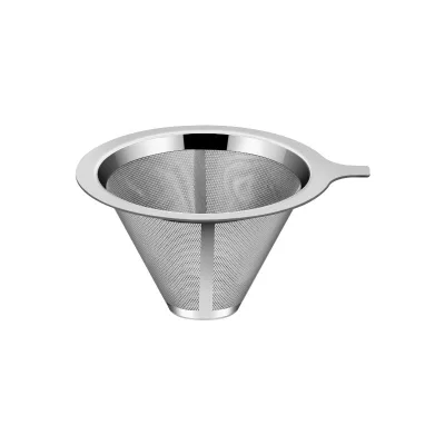 Stainless Steel Filter Mesh Filter Cup Funnel Pour-over Coffee Pot Household Coffee Server Modern Minimalist Design