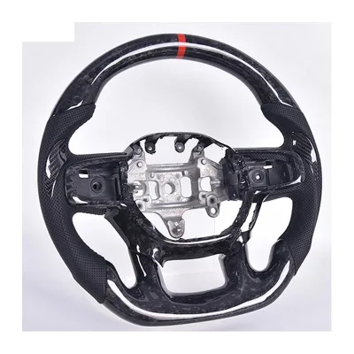 Professional Custom LED Carbon Fiber Leather Car Steering Wheel for Dodge Viper Challenger