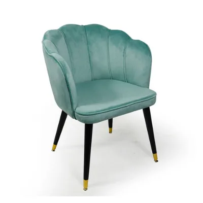 Original factory supplier Metal Leg Gray Velvet Nordic Dining Chairs for Living Room