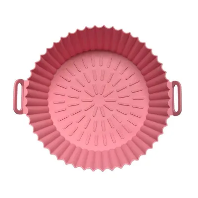Wholesale Food Grade Rubber Cake Mold Chicken Fryer Basket Mat Oven Roasting Air Fryer Grill Pan Induction Cooker Compatible
