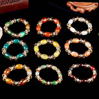 New Product Original Design Crystal Agate Beaded Jewelry Jade Bracelet Natural Stone Bangles Jade Bangle Bracelet Gift