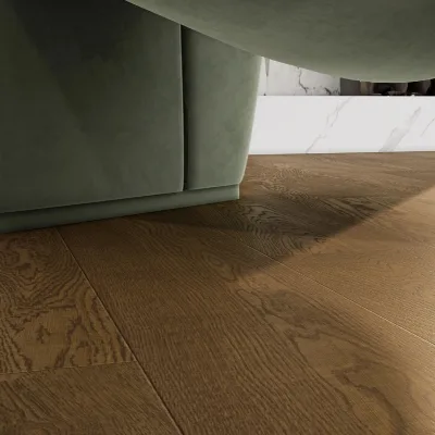 Premium 14mm Engineered Wood Flooring Modern Hickory Design with Brushed Finish Indoor Use Waterproof Made from Walnut Teak Elm