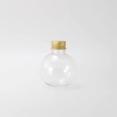 Multi-Size Transparent PET Round Light Bulb Bottle for Christmas Decoration