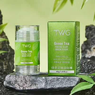 Custom Green Tea Oil Control Face Clay Mask Stick Refreshing and Moisturizing Facial Mask Stick