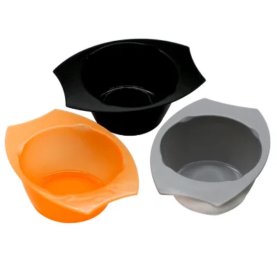 Barber Shop Hair Coloring Dyeing Bowl Two Side Anti slip Silicone Handle Mixing Bowl