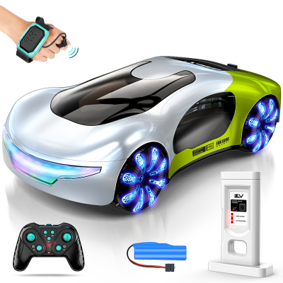 Dual RC EV New Energy Drift Remote Control Car with Dual Spray, Music, Running Lights, Stunts, and Gesture Sensing Car RC Toy