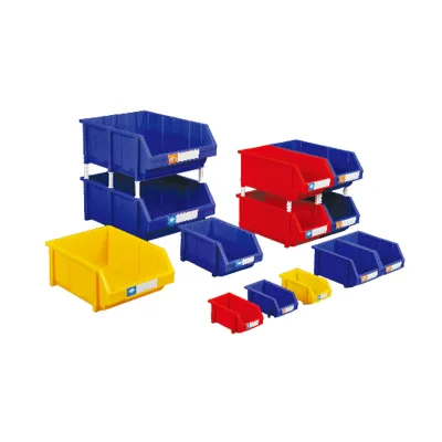 Best Price Front Open Plastic Storage Box Nestable and Collapsible Industrial Storage Parts for Nut and Bolt Solid Style