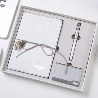 Teacher Gifts With Customized, Promotion Logo Pen and Notebook Gift Set/