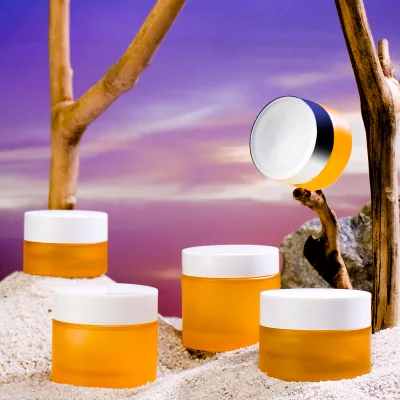 5g 10g 15g 30g 50g Luxury Glass Jars for Skincare Empty Glass Cosmetic Jar Skin Care Face Glass Cream Jars