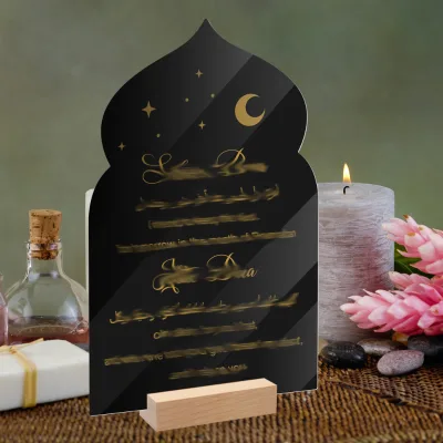 Islamic Day Suhoor Iftaar Countdown Gifts Muslim Ramadan Table Ornament Reusable Acrylic Ramadan Mubarak Calendar Board