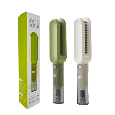 Multi-functional 4-in-1 Eco-Friendly Plastic Manual Kitchen Cleaning Brush with Nylon Brush Dust Brush and Blade