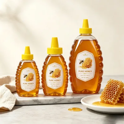 New Design Leak-Proof Plastic Squeeze Bottle with Pointed Nozzle & Silicone Valve Cap Portable Sauce Honey Dispenser