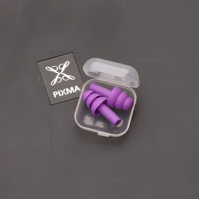 Anti-noise Reduction TPR Earplugs Multi-flange Uncorded Earplug Pair Protective Silicone Earplugs