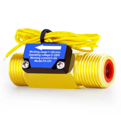 G1/2 Brass Liquid Flow Switch with Male Thread Customizable OEM Product for Water 0-2A/ 0-220V(AC or DC)