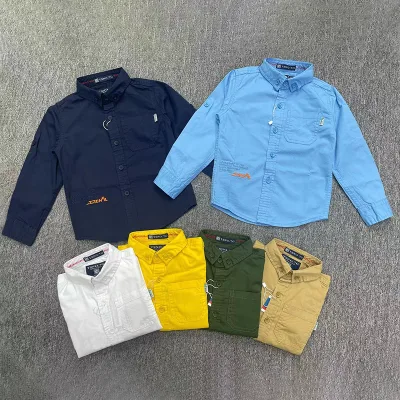 Boys T-shirts&polo Shirts Kids Clothing 100% Cotton Fabric Kid Shirt In-stock for Children Clothing Fashion Kids Long Sleeve