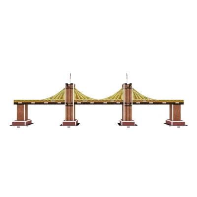 World Famous Building 3D Foam Paper Model Brooklyn Bridge