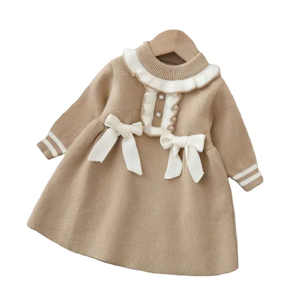2026 ODM Newborn Baby Princess Dress Solid Denim Toddler Girl Clothes for Infants Girl Dress