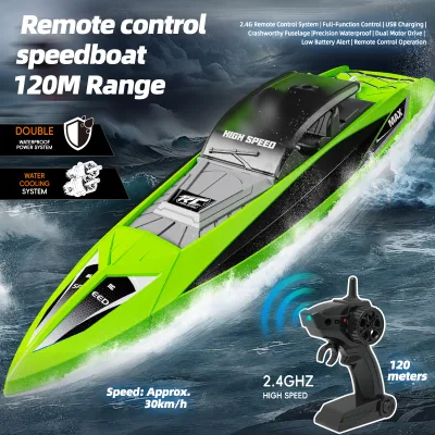 New LHD-891 2.4GHz Anti-Interference RC High-Speed Boat, 30 Km/h, Dual-Motor, Dual-Propeller Speedboat with Gift Box