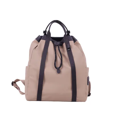 Unisex Khaki Convertible Shoulder Handbag, Casual Multi-use 2 in 1 Backpack for Daily Outdoor Use