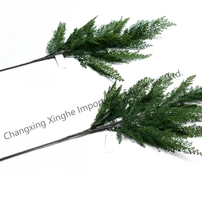 Factory Simulation High Quality Artificial Cedar Pine Branches Green Plants Shrub for Christmas Decoration