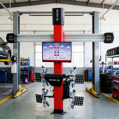 BEIJING WS Ws012 3D Alignment Balancer 4 Wheel 250W 220rpm LED Display Tire Workshop Tools 75kg Max Wheel Weight 220V 12-Month