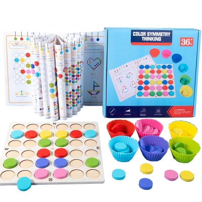 Early Education Color Classification Cognition Wooden Sudoku Color Symmetry Thinking Game
