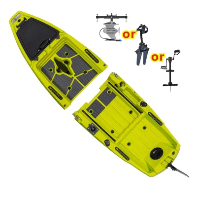New Arrival 9.8FT 90CM Width 2-Section Removable Modular Pedal Kayak Fishing Kayak 2 Person Eco-Friendly LLDPE Material Sale